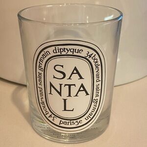 Empty Diptyque Santal Glass Vessel